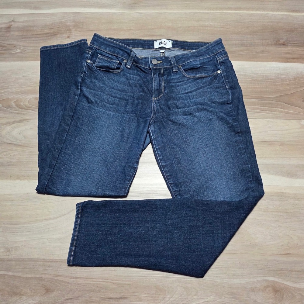 Paige Kylie Crop Jeans Womens 29 Dark Wash Stretch Denim Mid Rise Skinny Crop